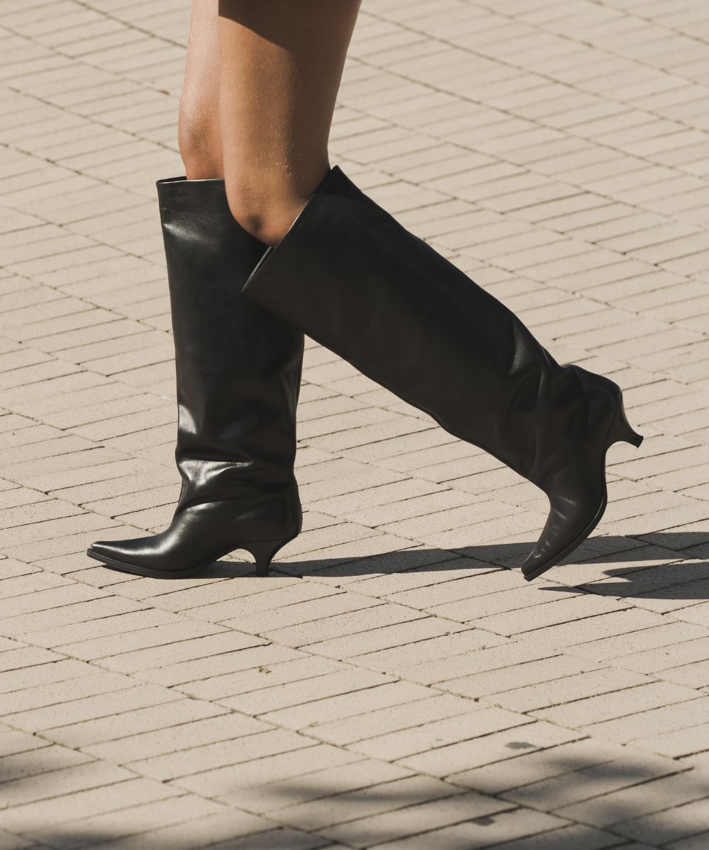 Yolanda 60 boots, black leather