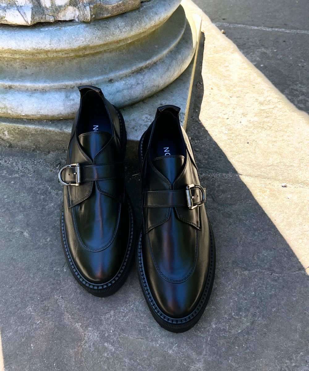 Tecla loafers, sort læder