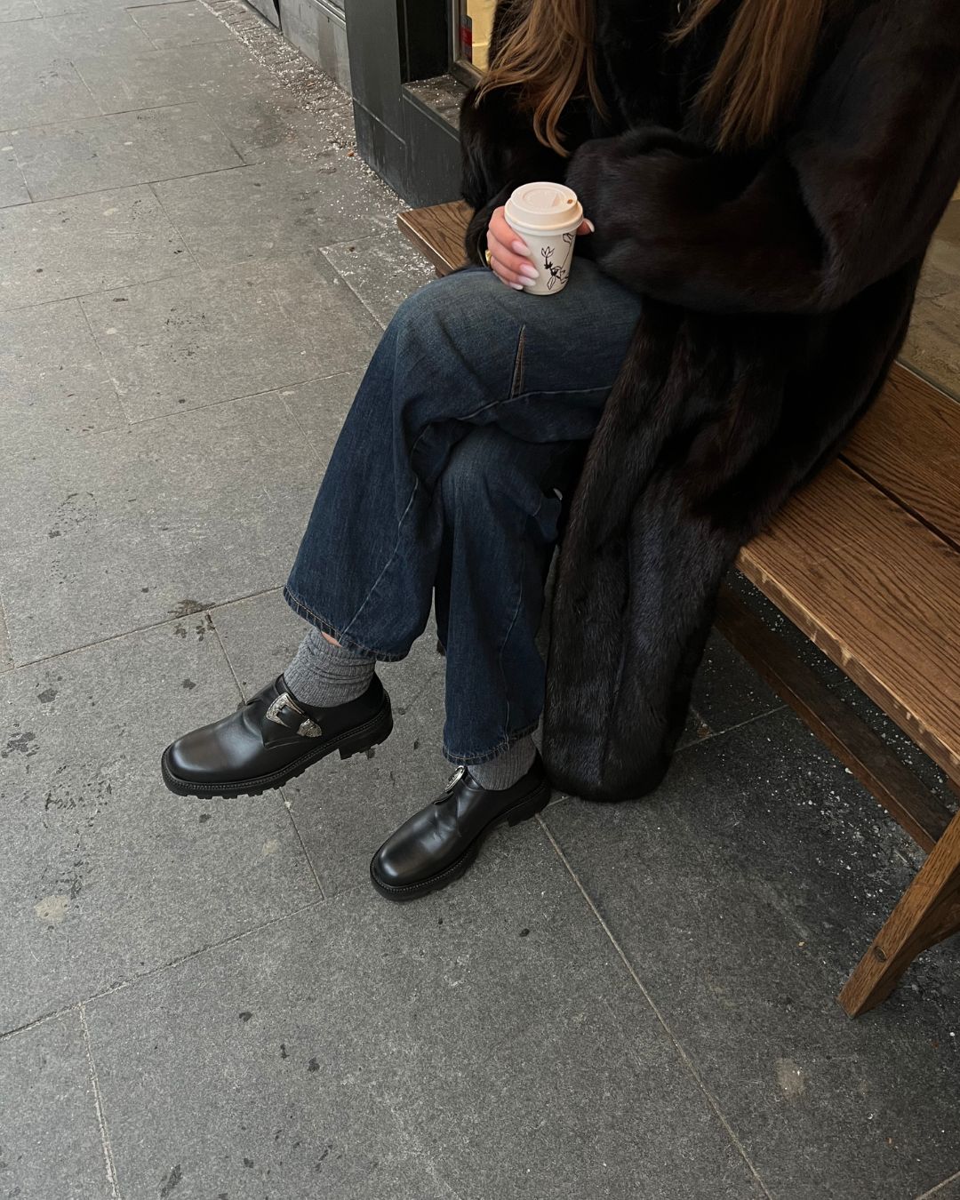 Chia loafers, sort læder