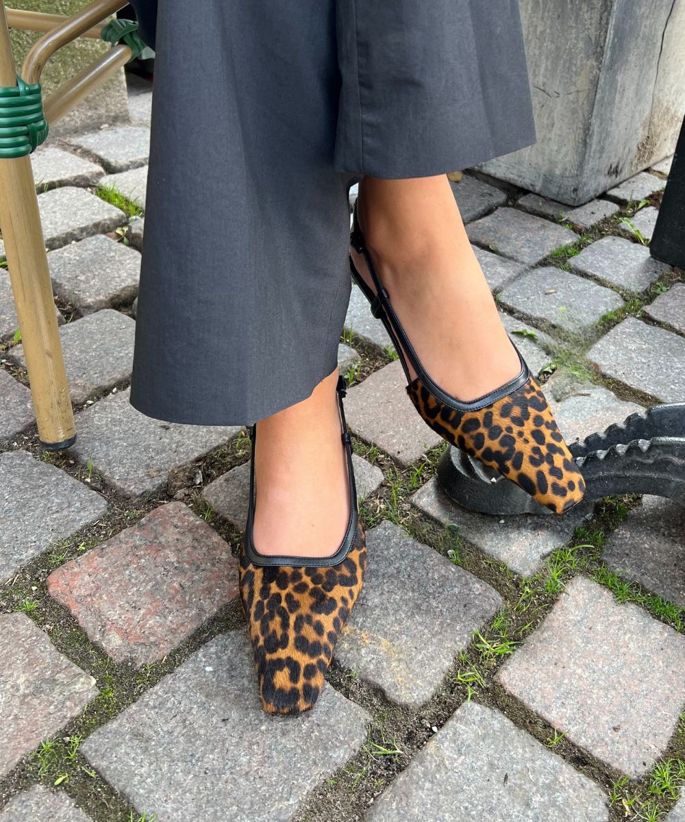 Elena 35 slingback stiletter, Leopard