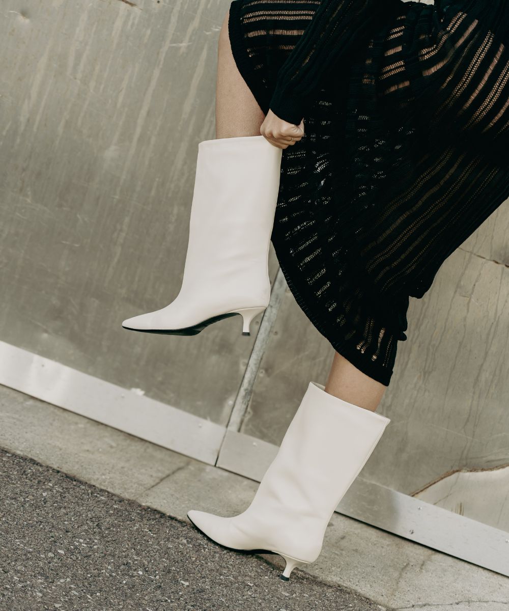 Greer 40 støvler, off-white læder