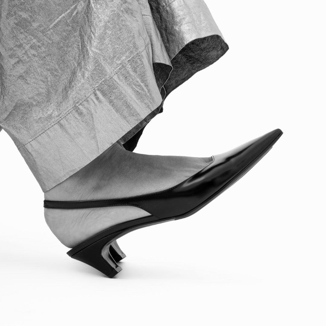 Beatrice 35 slingback stiletter, sort læder