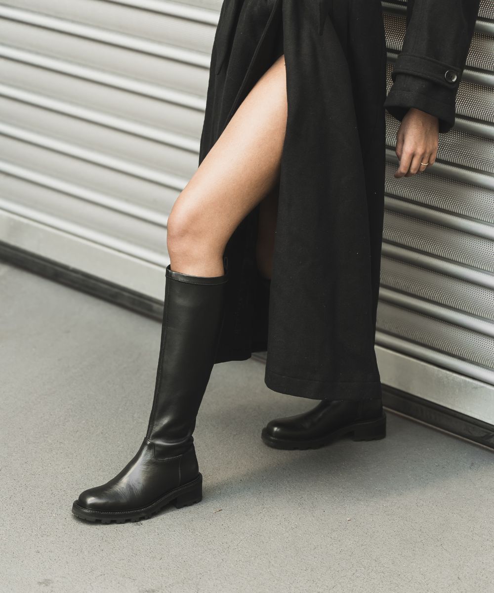 Chiavella støvler, sort læder