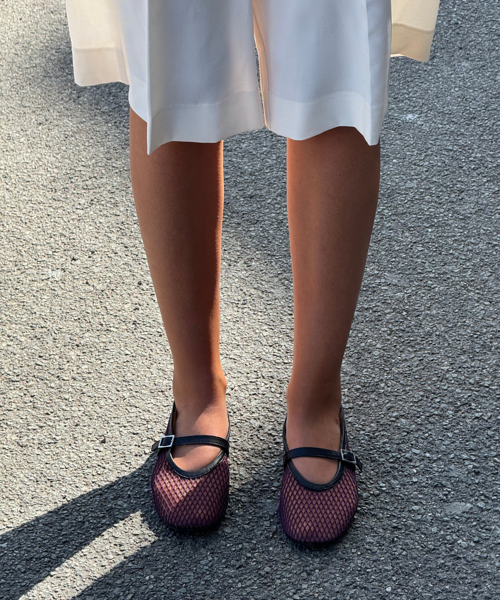 Papillion ballerina, lilla mesh