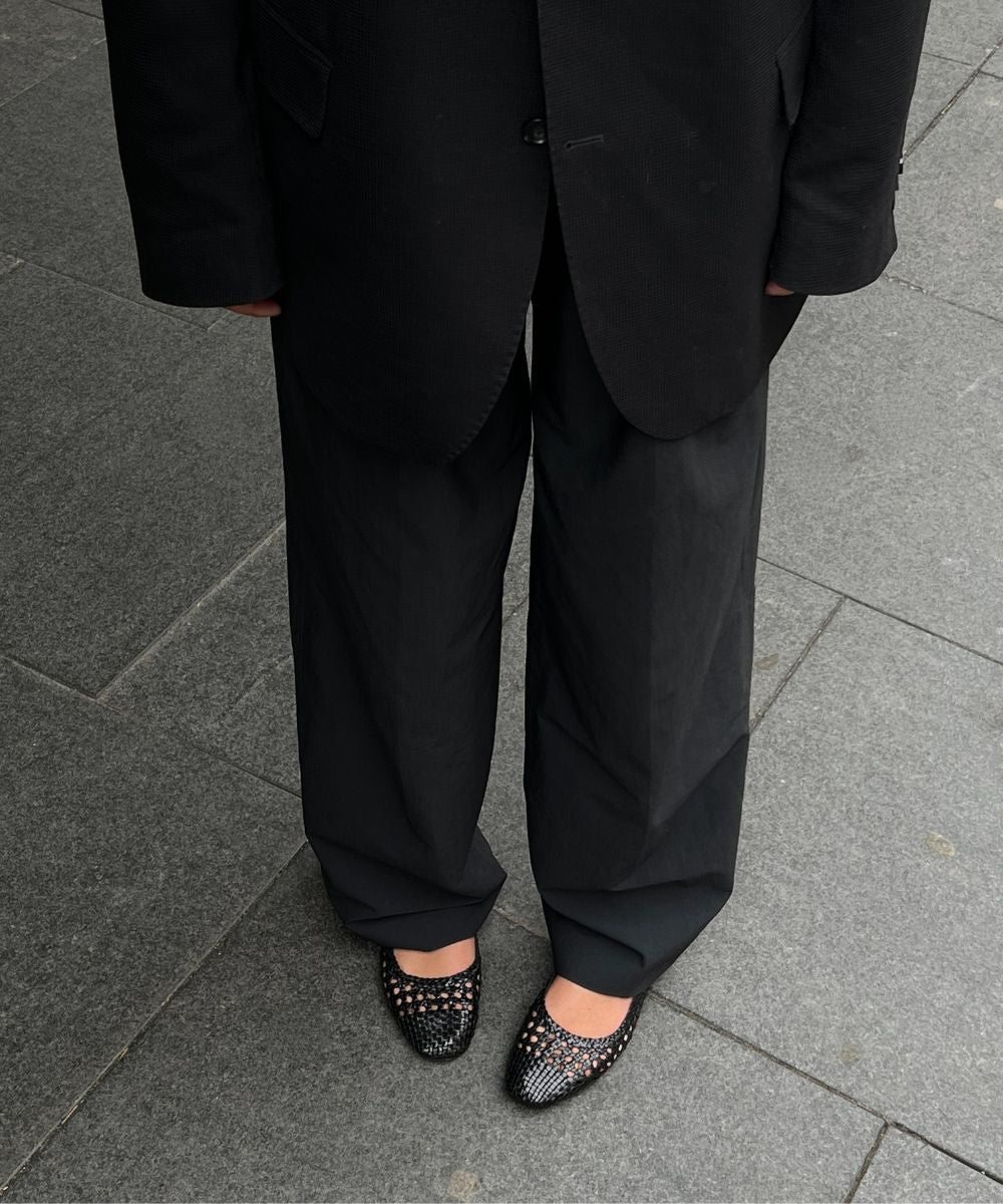 Capri II ballerina, sort læder