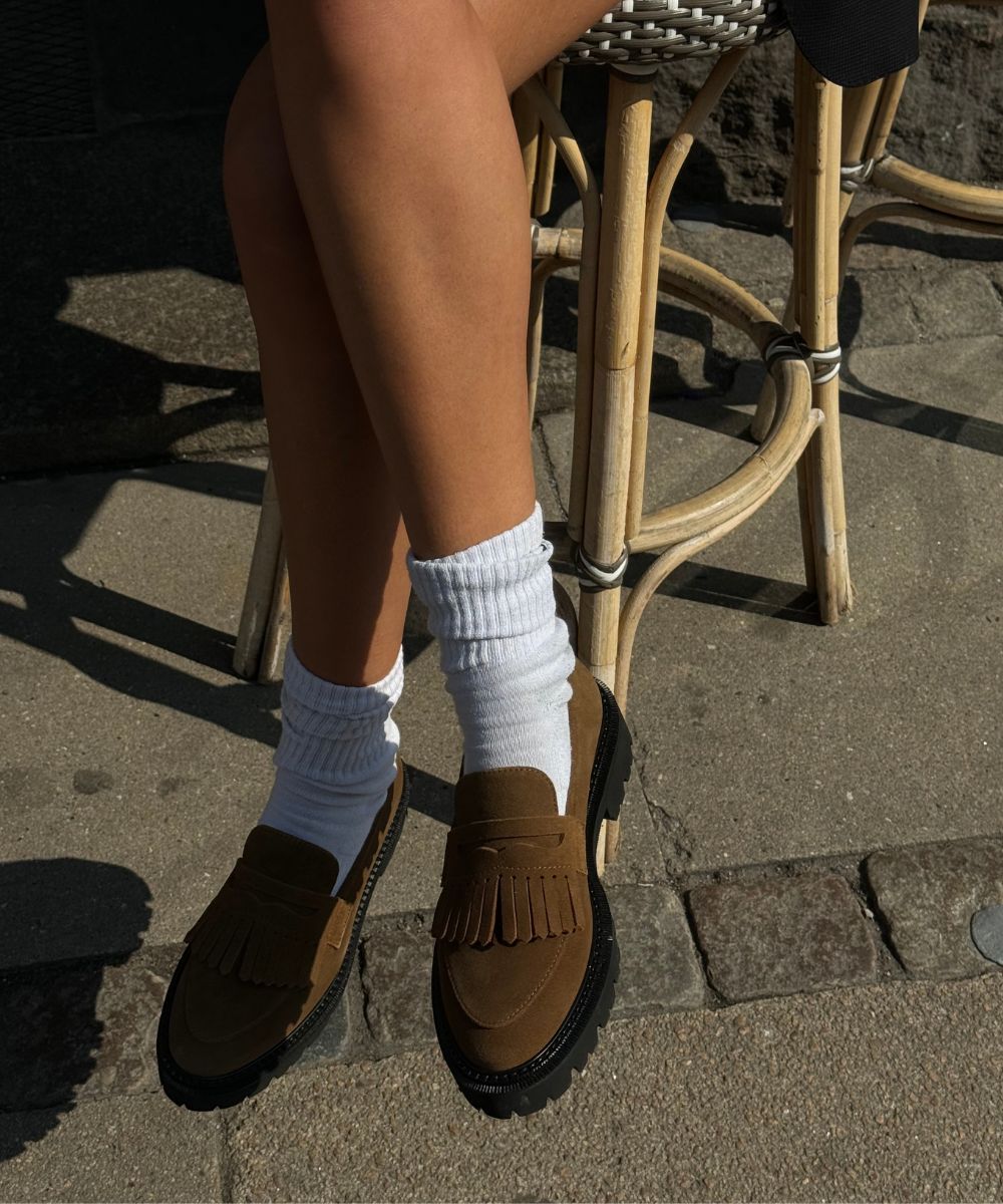 Tereza loafers, camel suede