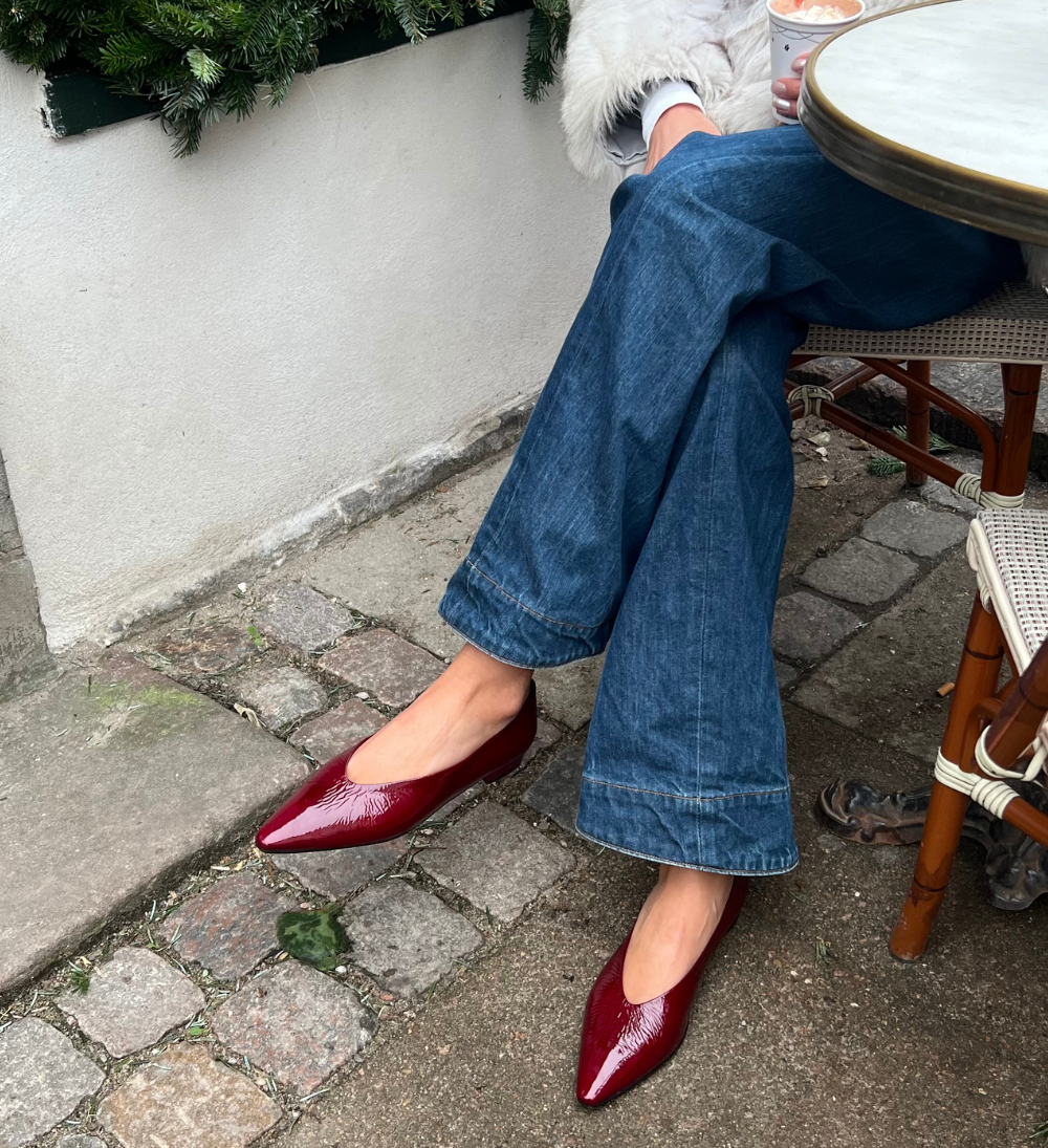 Ginevra ballerina, bordeaux lak