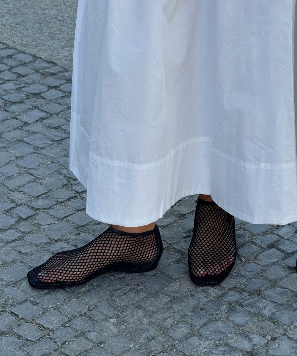 Paesana shoes, black mesh