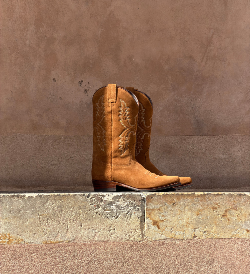 Diego cowboy boots, brown suede