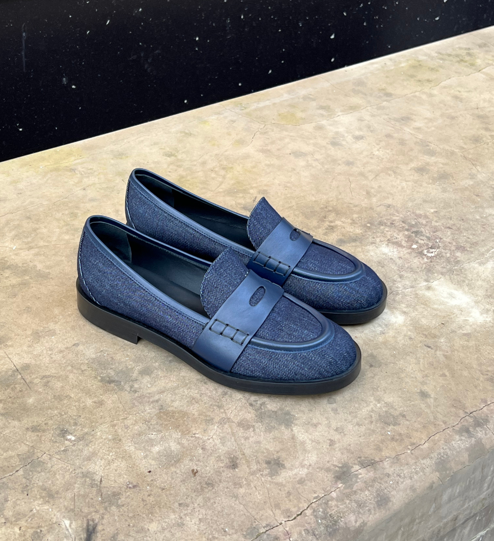 Blondie loafers, denim
