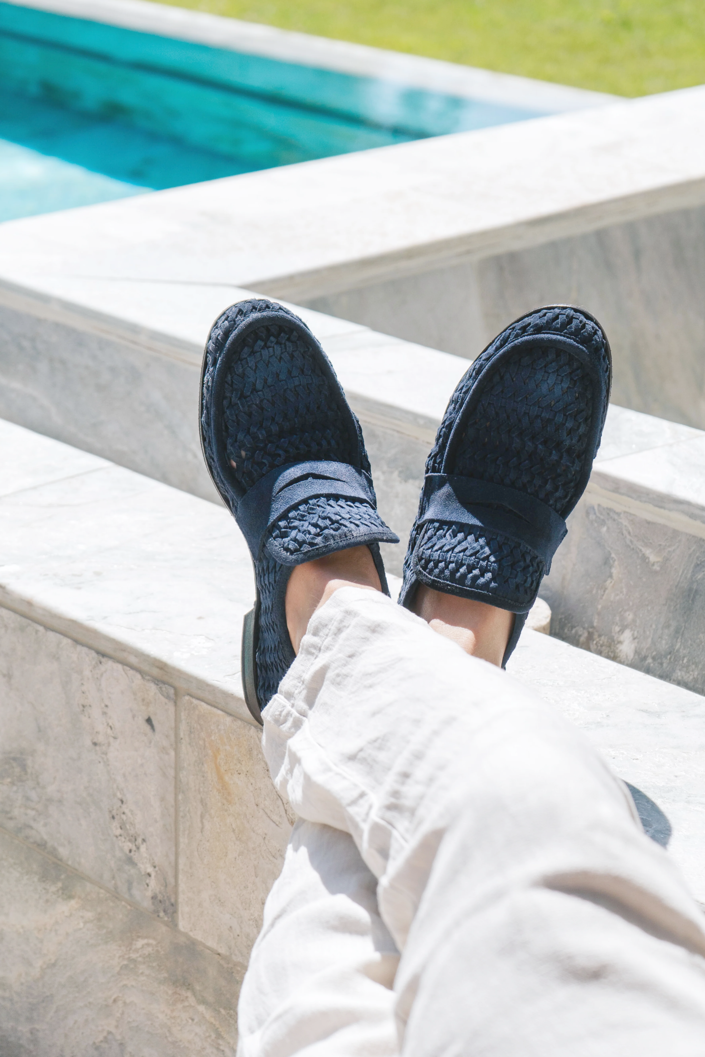 Enrico loafers, blue suede