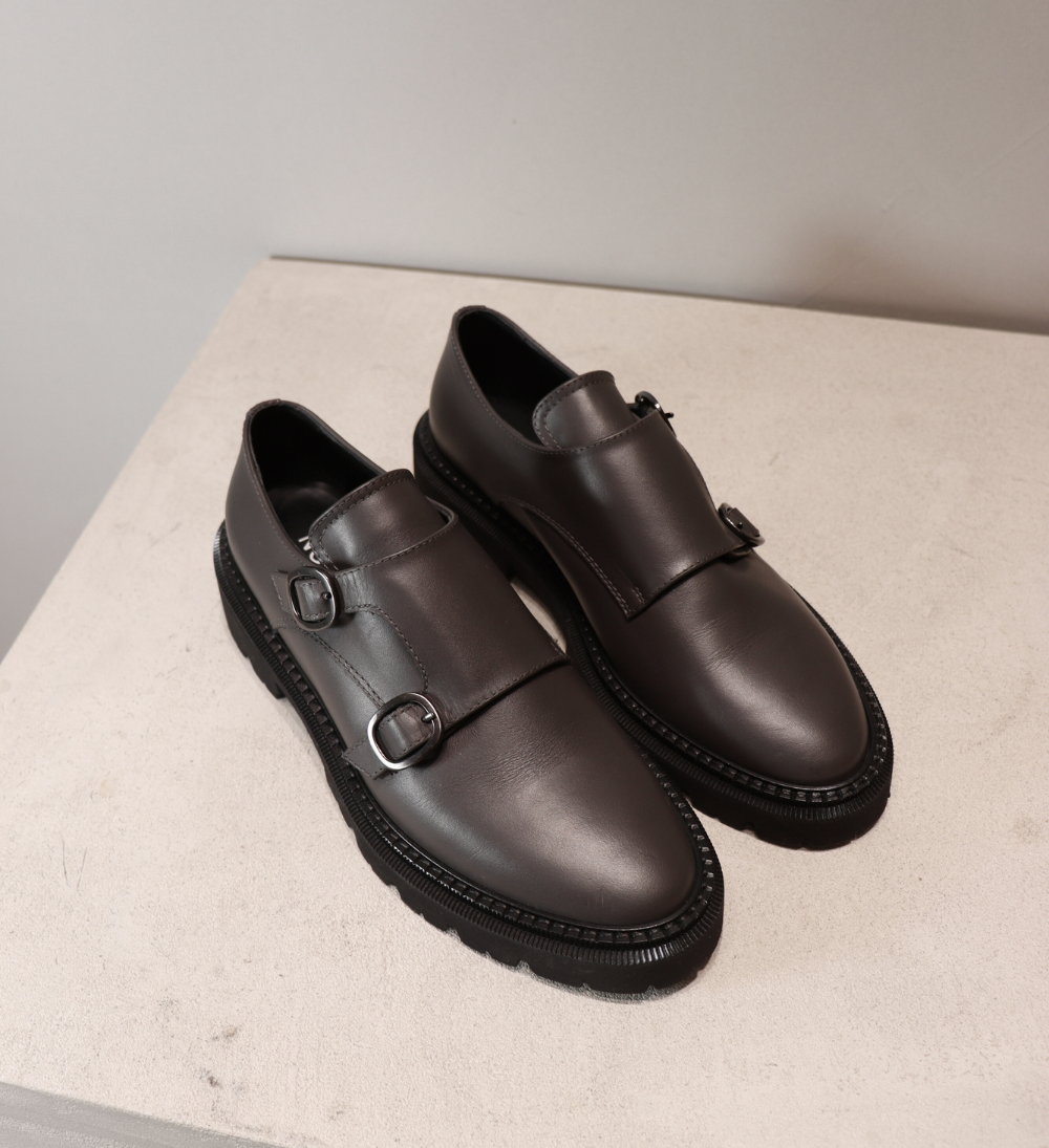 Sample, loafers, asfalt grå læder, str. 37