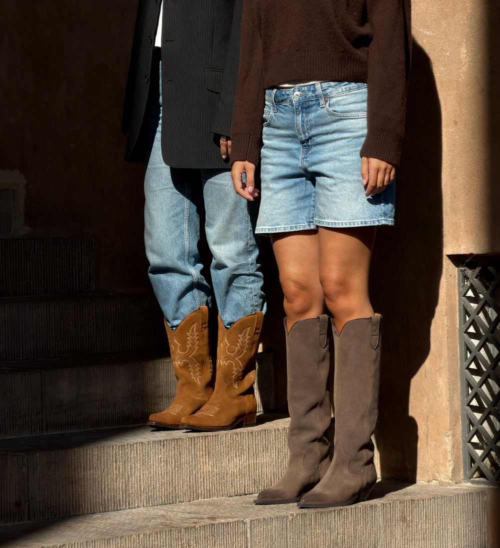 Antoinette boots, brown suede