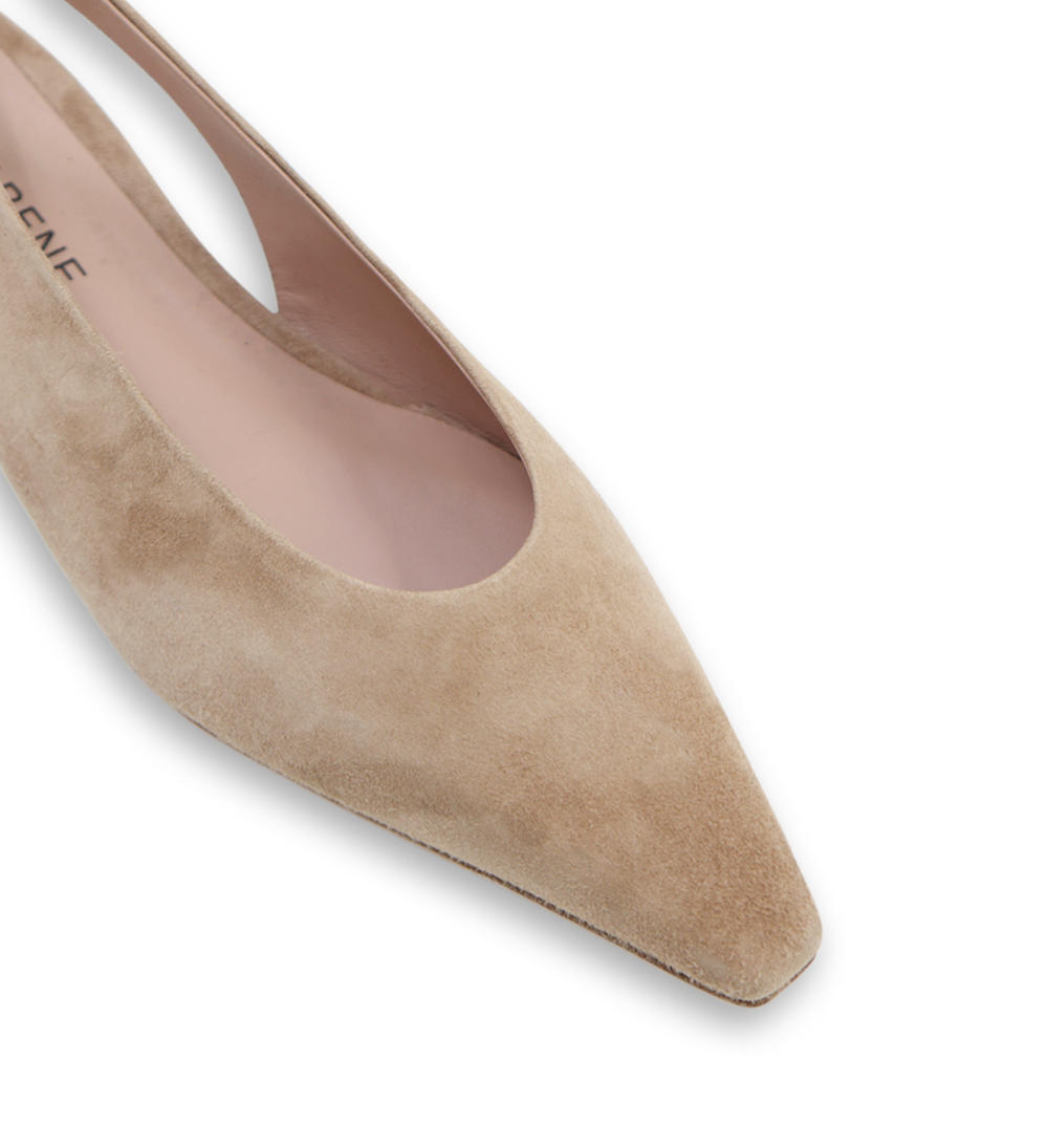 Gisella slingback ballerina, camel suede