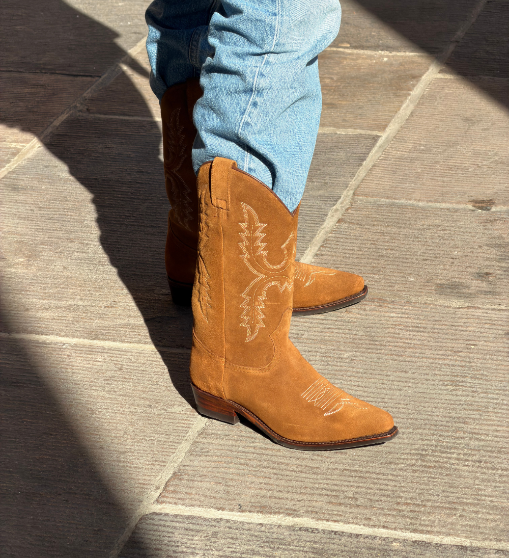 Diego cowboy boots, brown suede