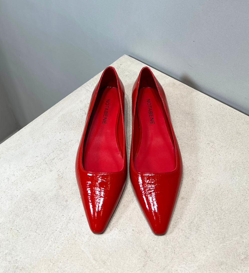 Sample, ballerina, red lacquer, size 37