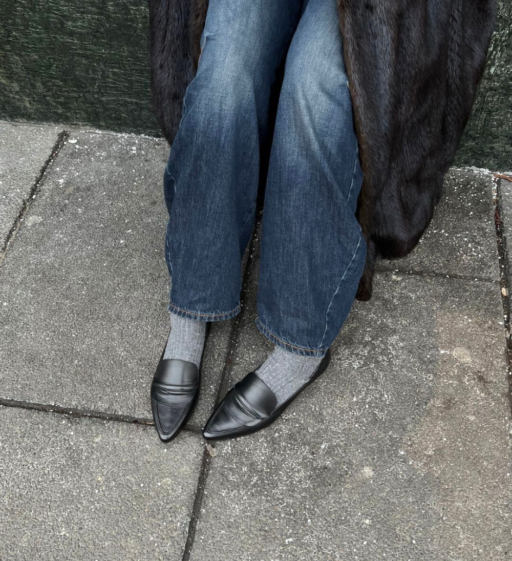 Romy II loafers, sort læder