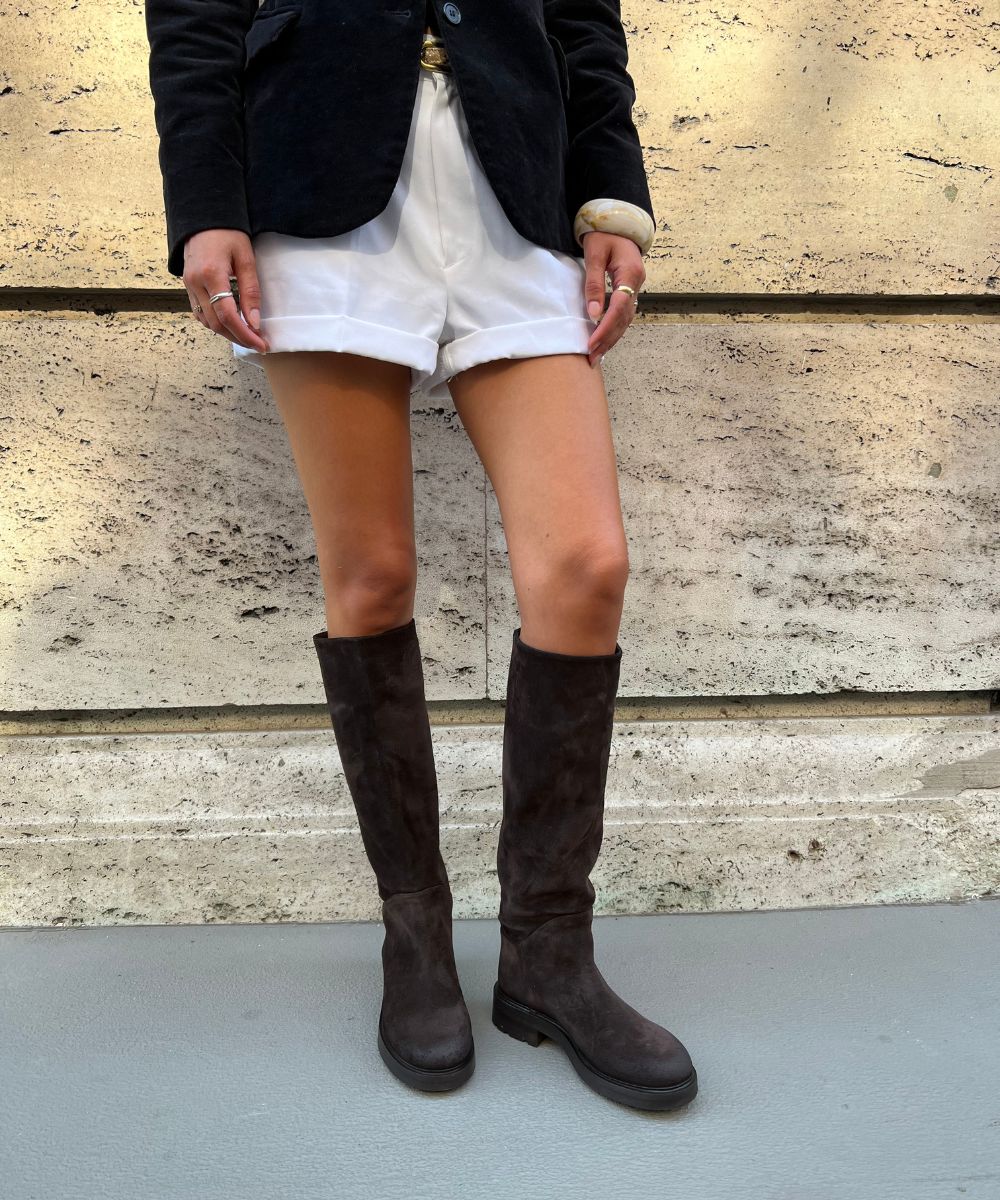 Alva II støvler, mørkebrun ruskind