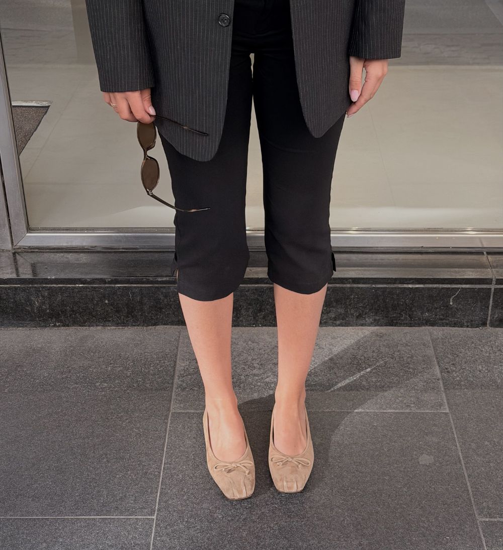 Serena ballerina, camel suede