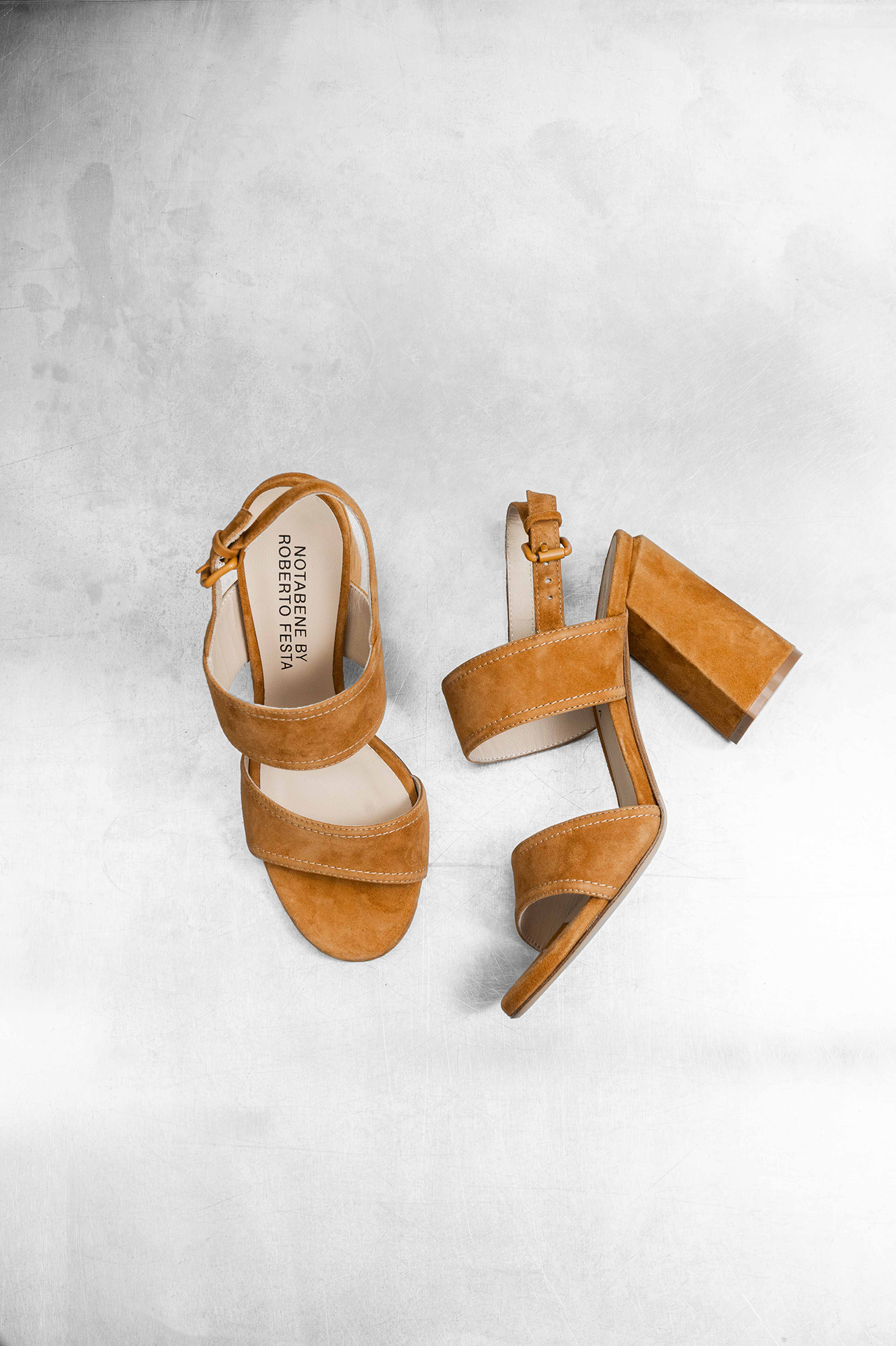 Agnesca 90 sandals, brown suede