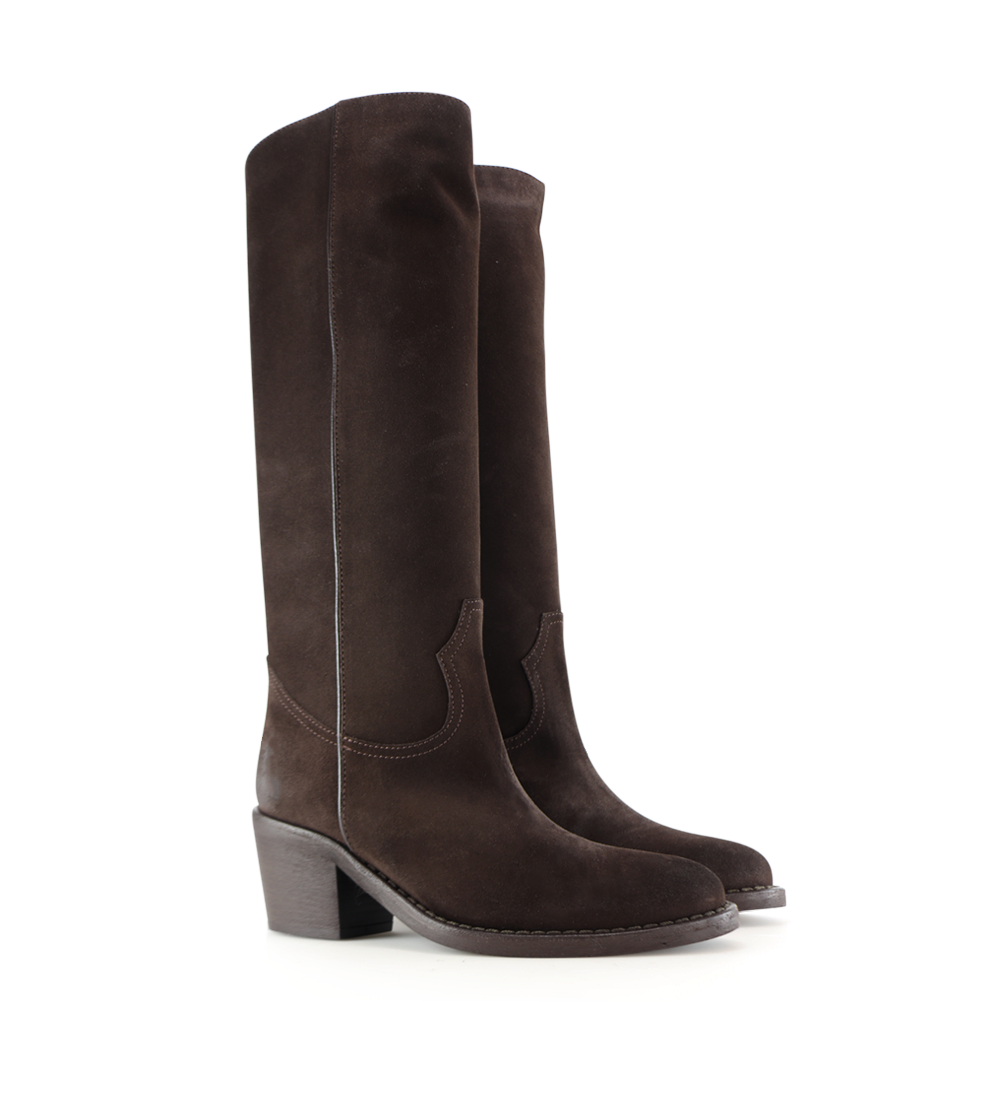 Ancy 50 støvler, mørkebrun ruskind