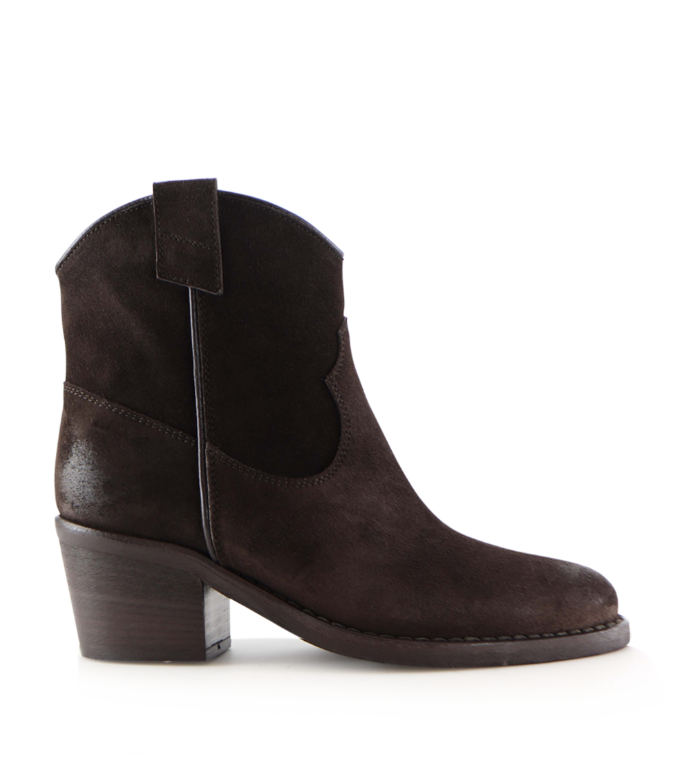 Anna 50 støvler, mørkebrun ruskind