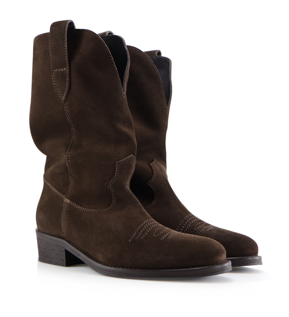 Annelisa støvler, mørkebrun ruskind