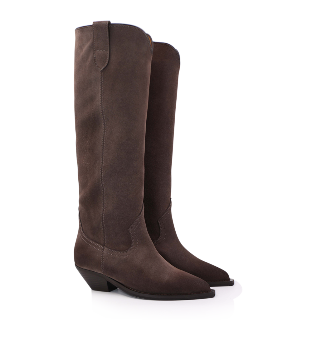 Antoinette boots, brown suede