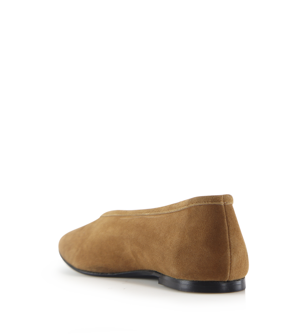 Betty ballerina, brun ruskind