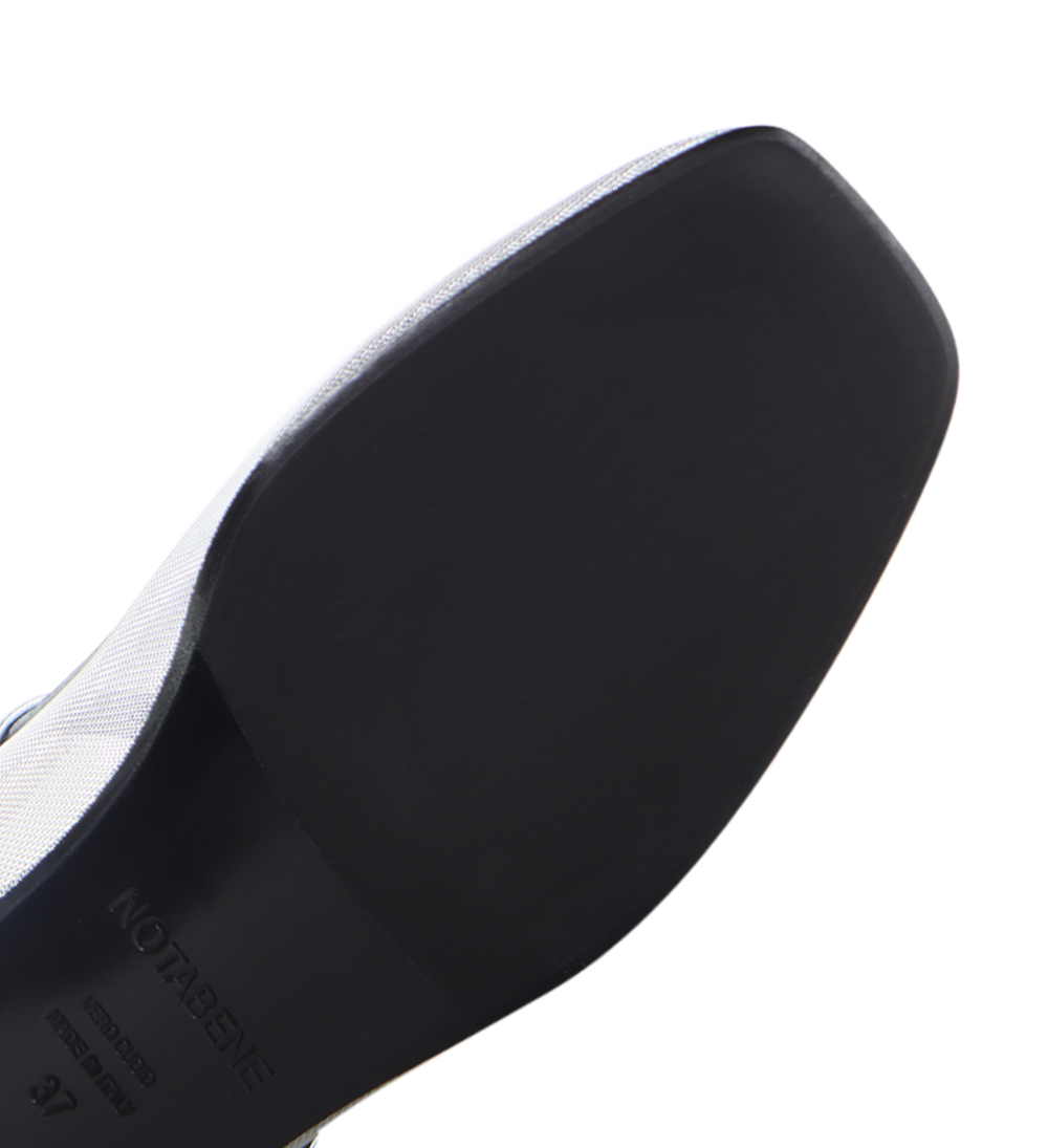 Carmilla ballerina, sølv mesh