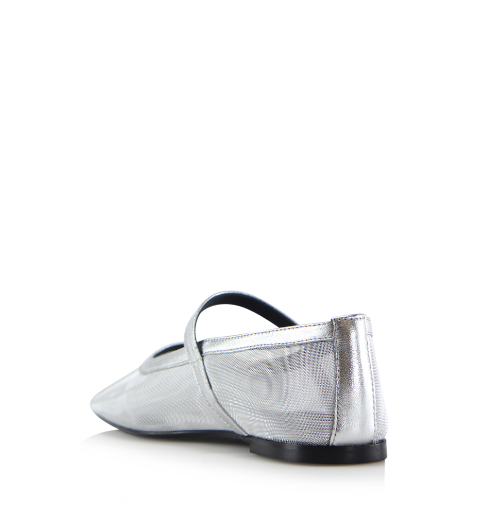 Carmilla ballerina, sølv mesh