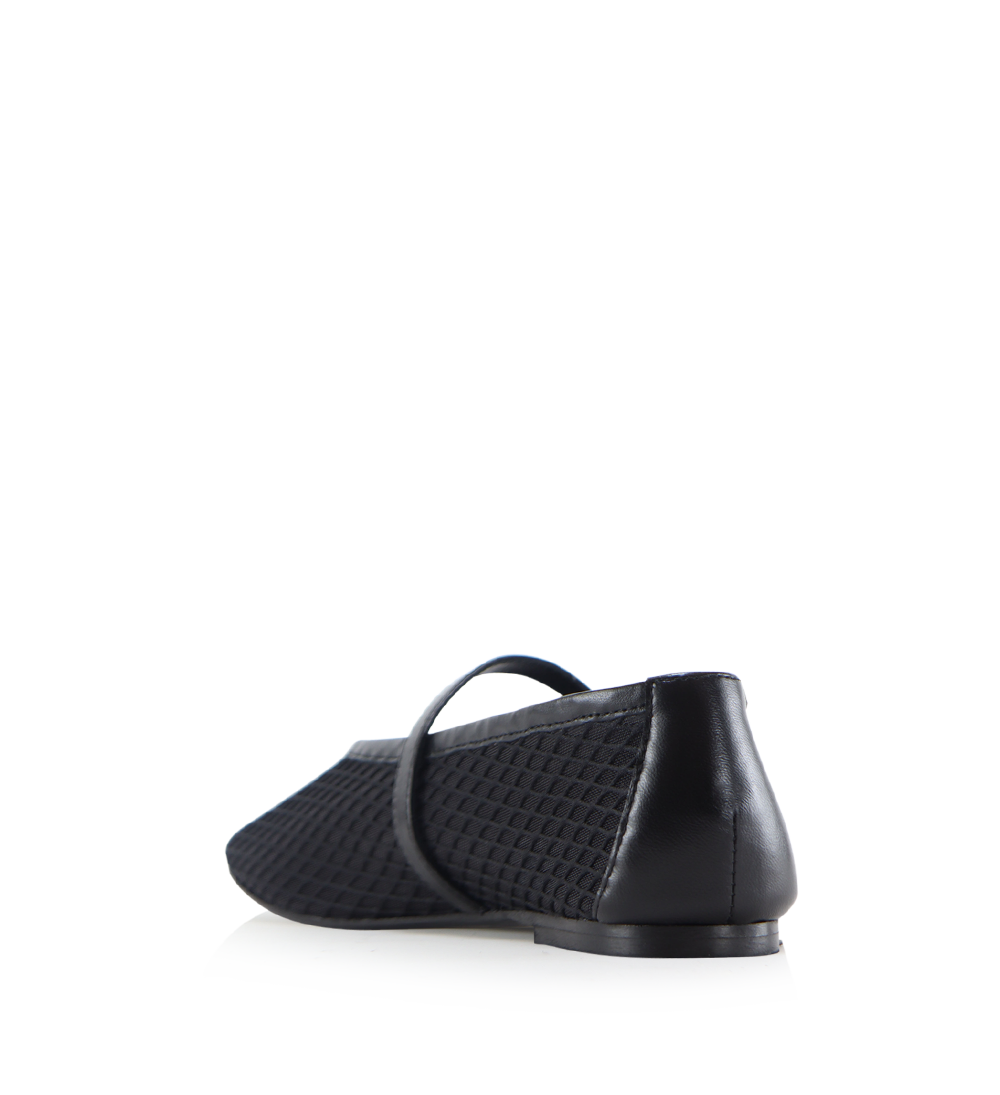 Papillion ballerina, black mesh