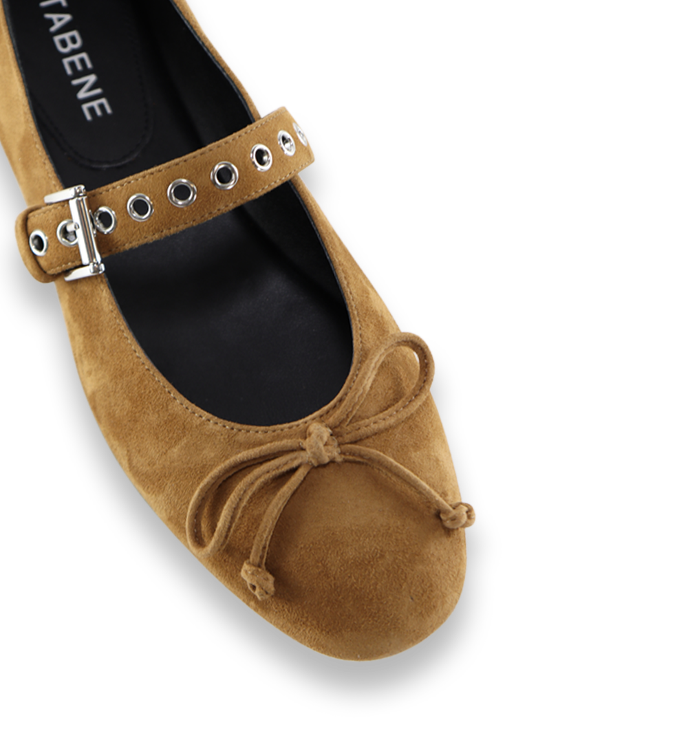 Béatrice ballerina, brun ruskind