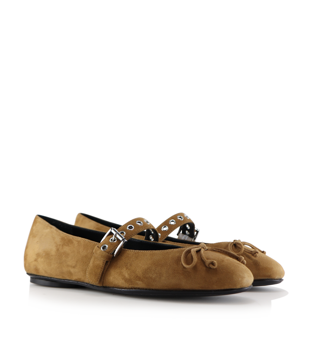 Béatrice ballerina, brun ruskind