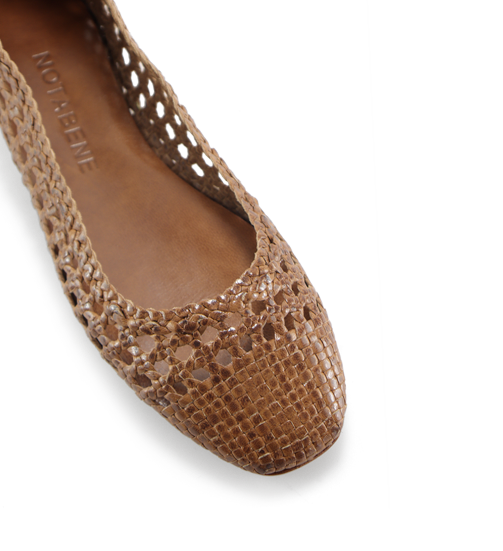 Capri II ballerina, brun læder