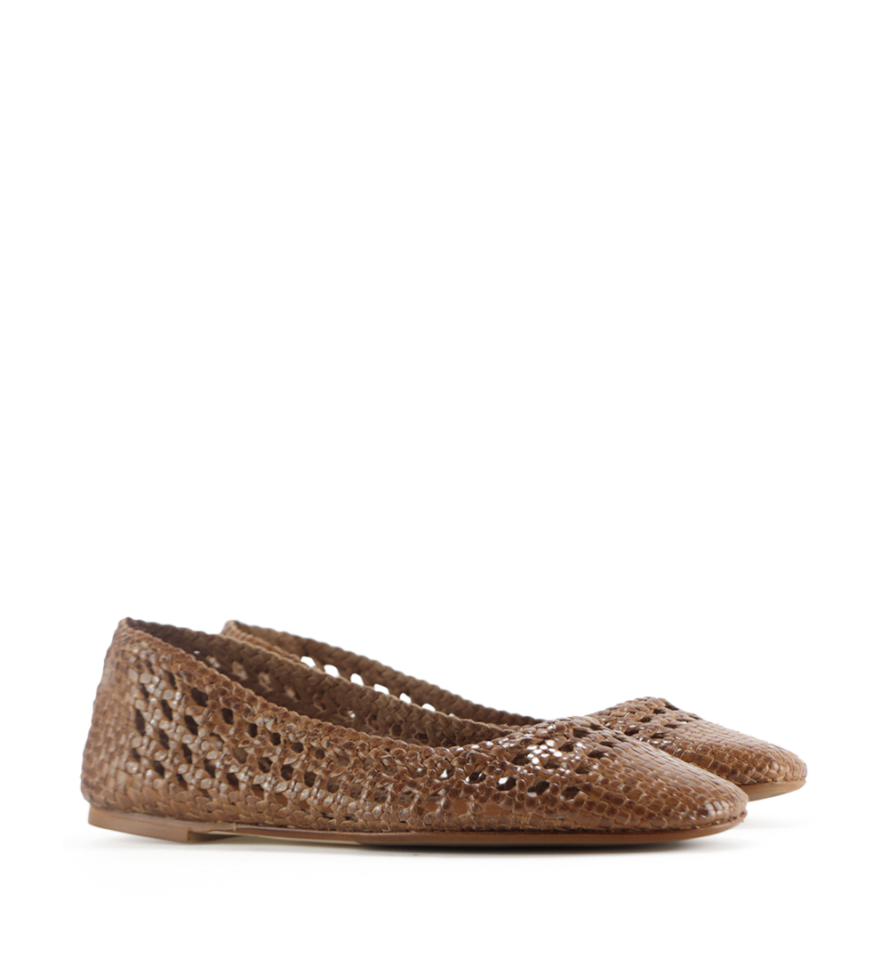 Capri II ballerina, brun læder