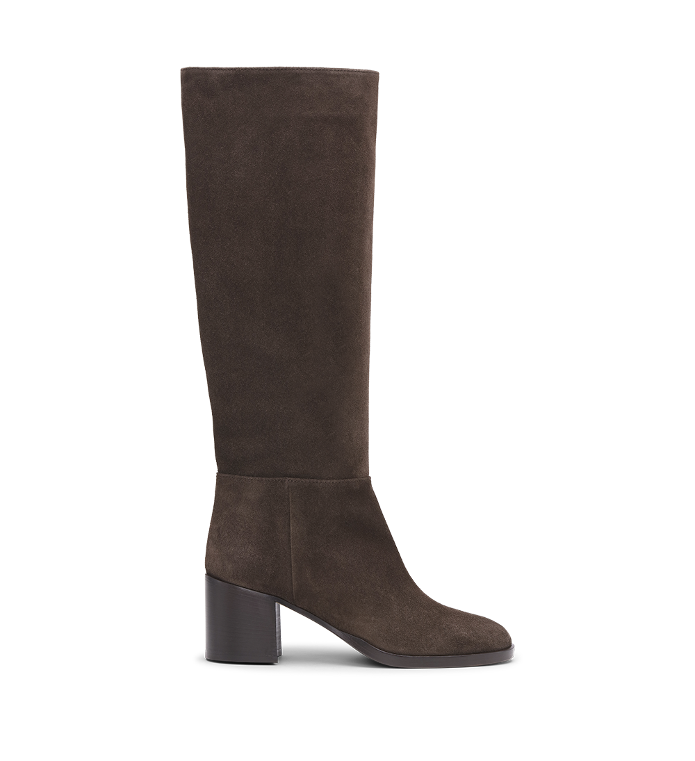 Celeste 60 boots, dark brown suede