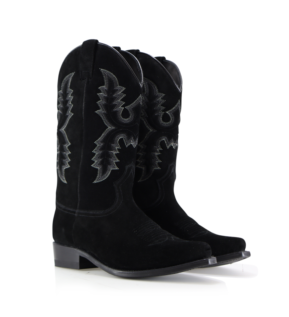 Diego 30 cowboy boots, black suede