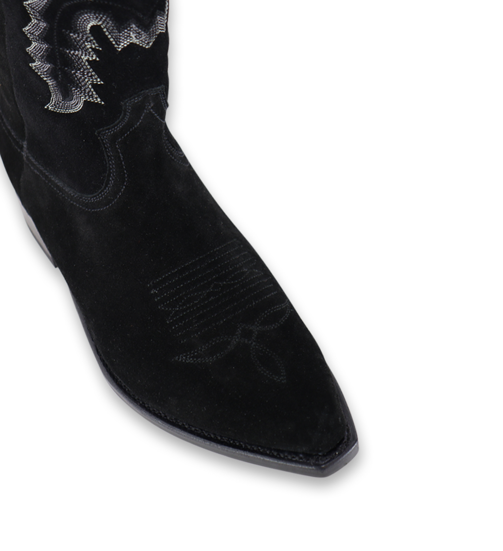Diego 30 cowboy boots, black suede