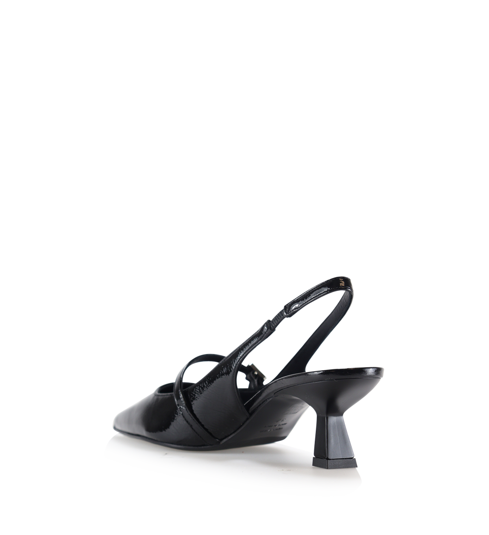 Elina 50 slingback, black patent