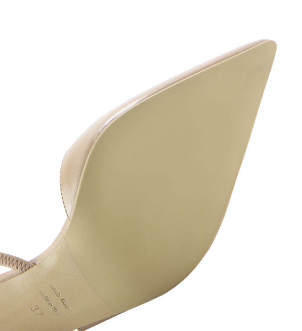 Emira 70 slingback stilettos, nude leather