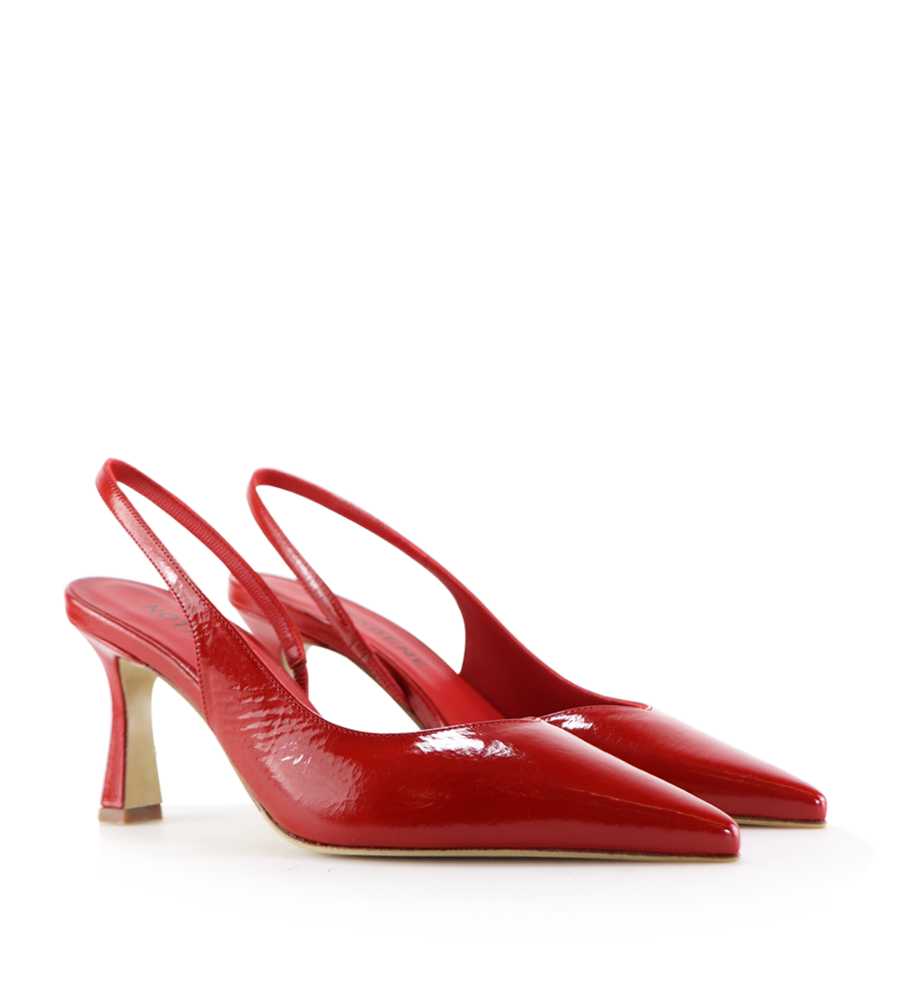Emira 70 slingback stilettos, red patent