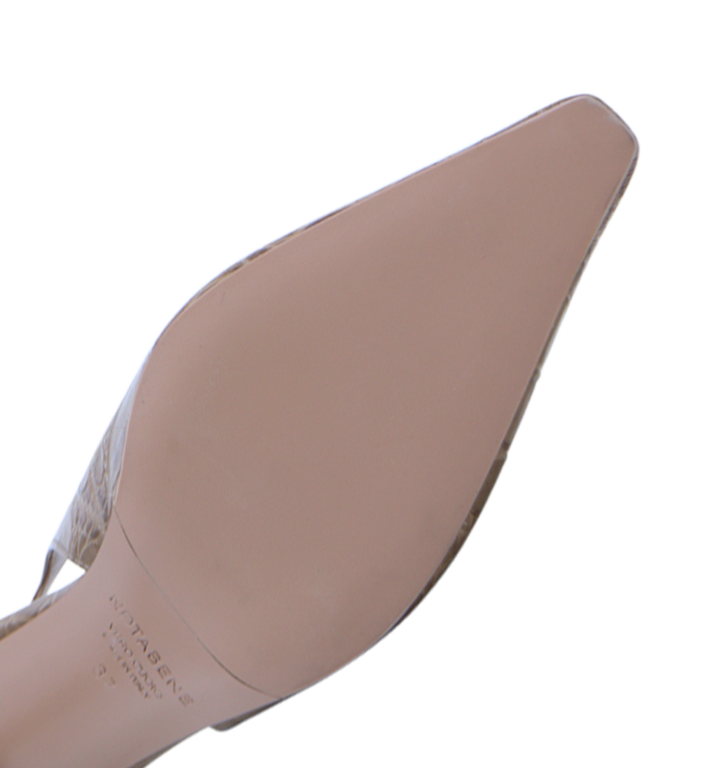 Emmely 70 slingback stilettos, brown croco