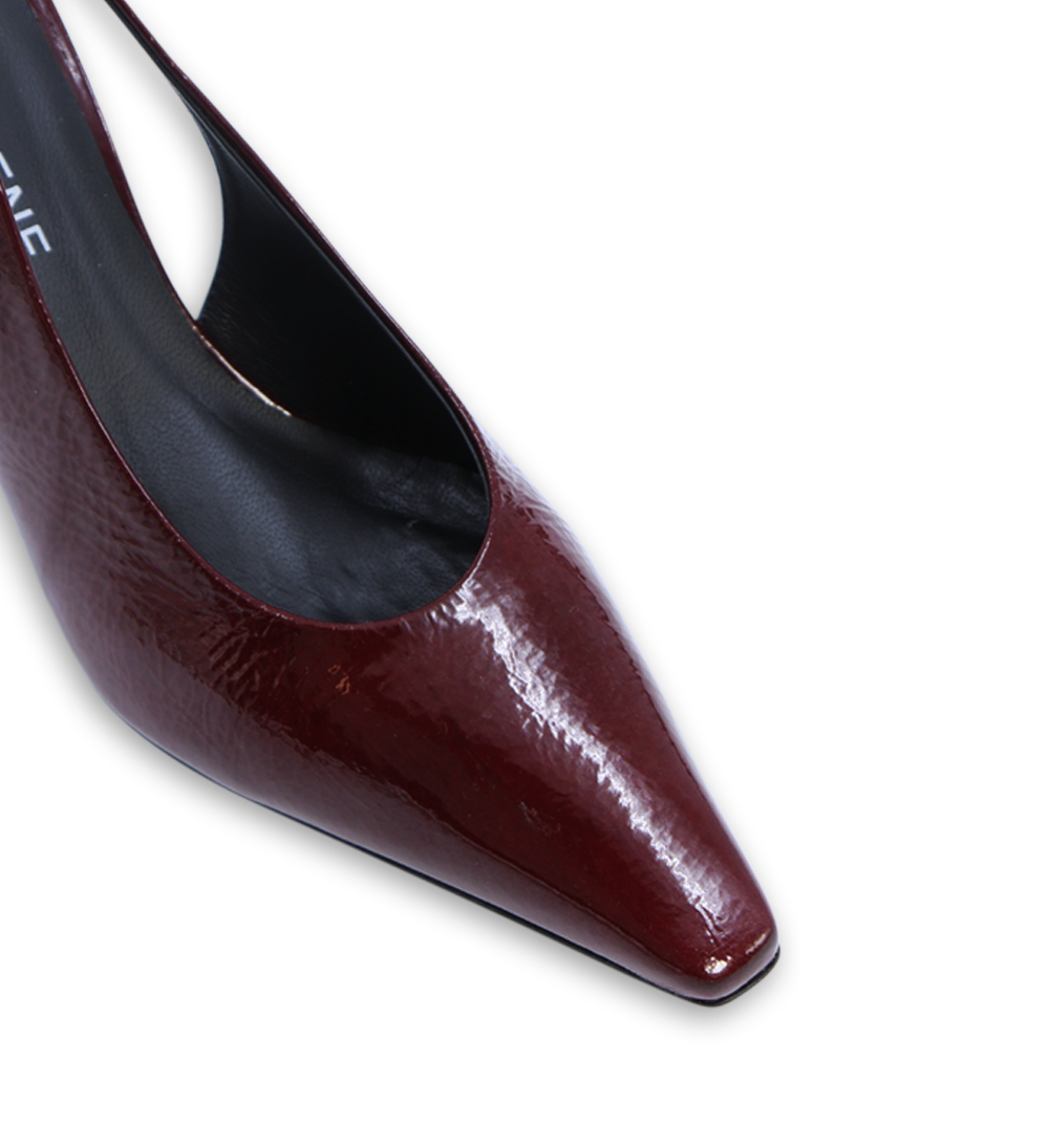 Emmely 70 slingback stilettos, burgundy patent
