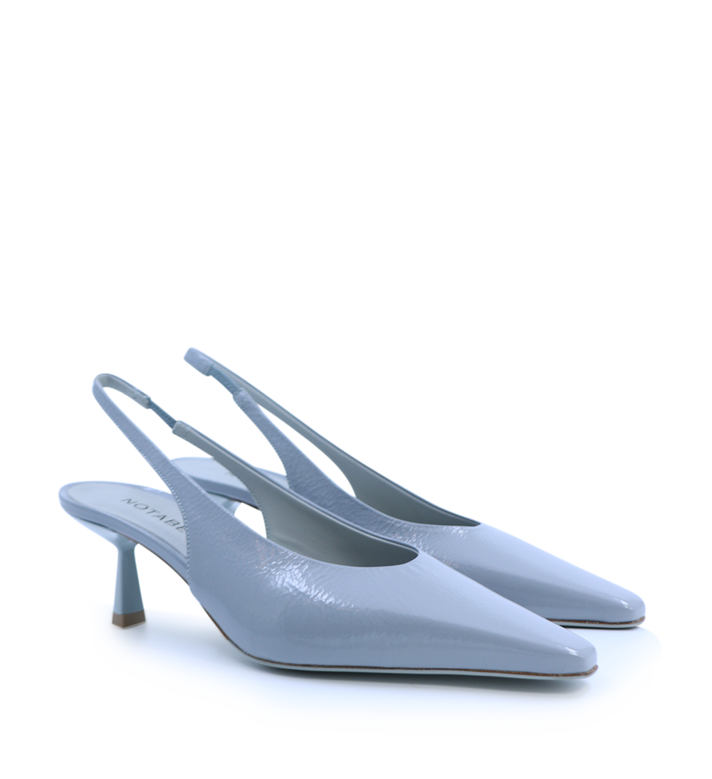 Emmely low 50 slingback stilettos, blue patent