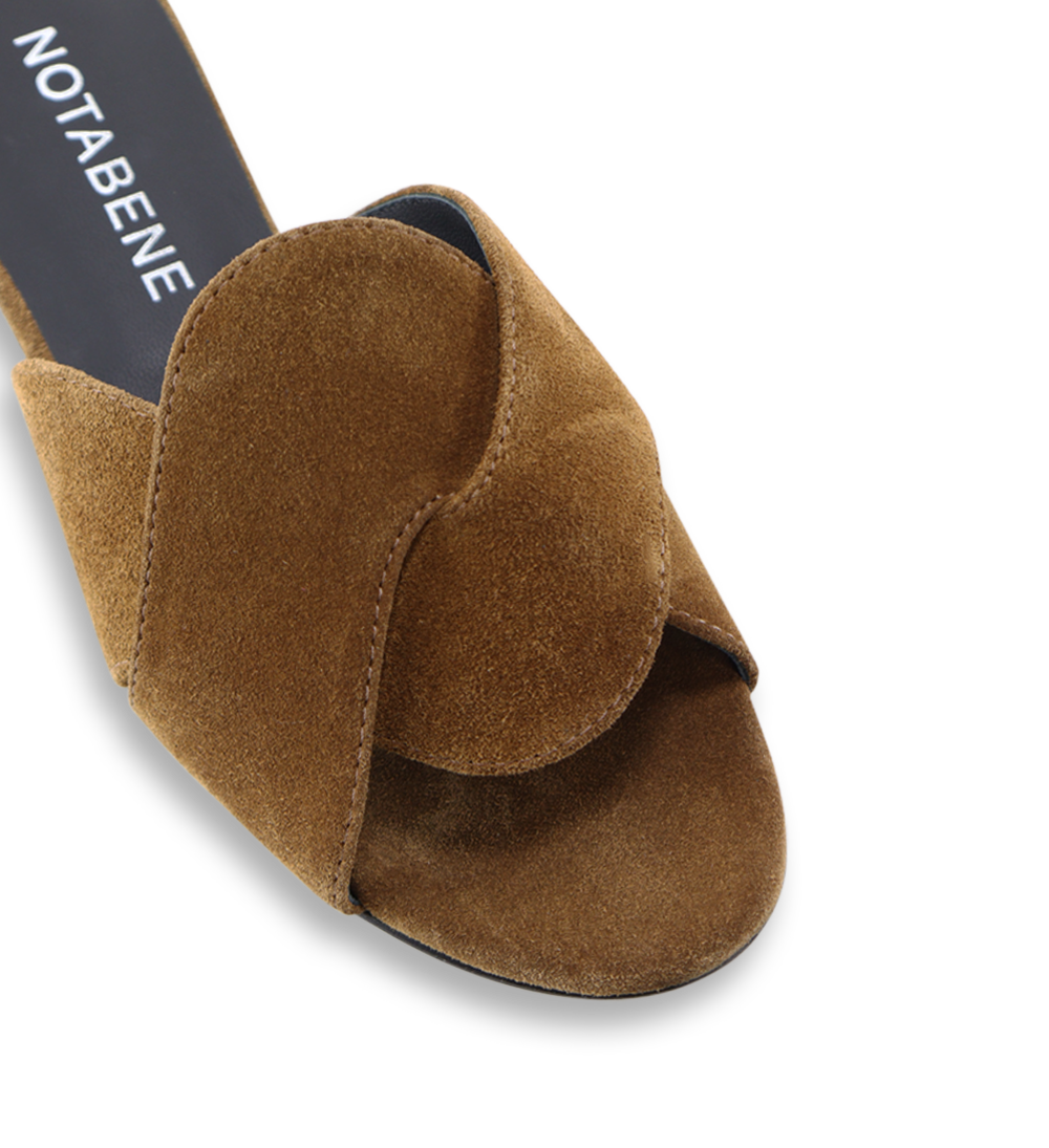 Fanny sandaler, brun ruskind