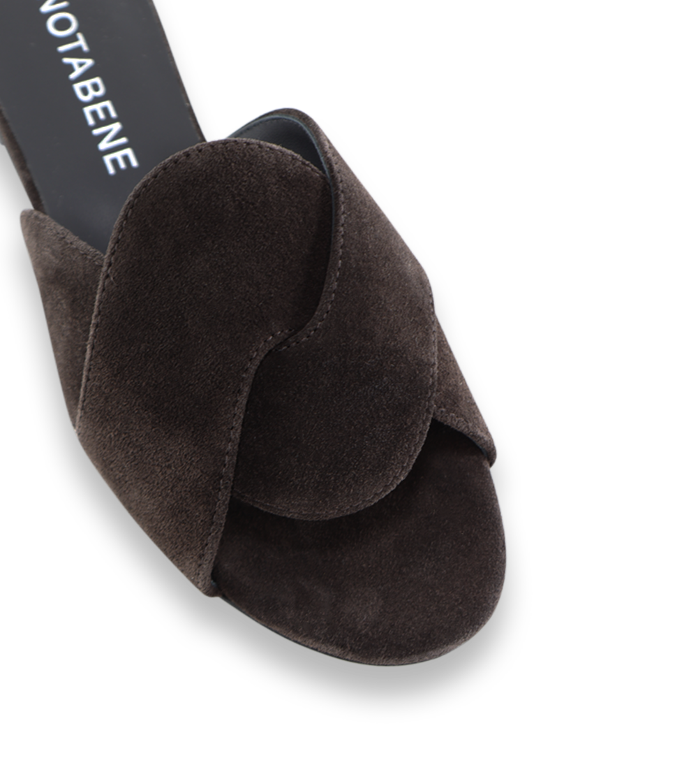 Fanny sandaler, mørkebrun ruskind