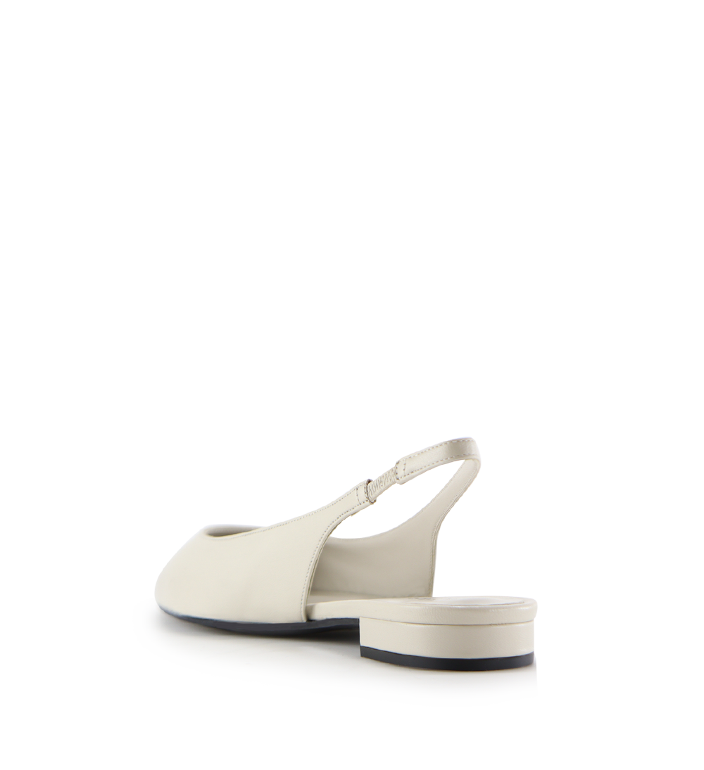Gilda slingback, off-white læder
