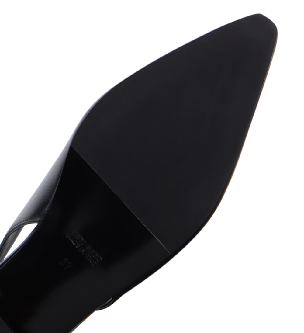 Gilda slingback, black leather
