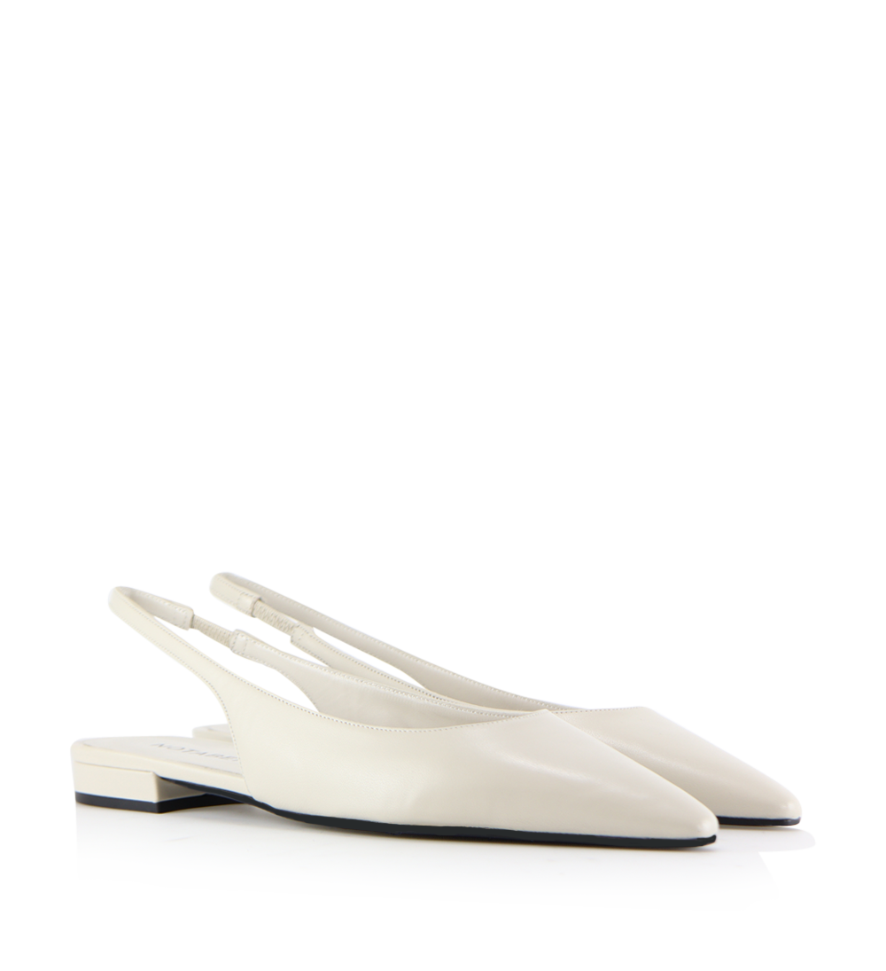 Gilda slingback, off-white læder